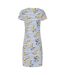 Womens/ladies Meadow T-shirt Dress Blue Lazy Jacks-4