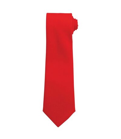 Premier Plain Polyester Tie (Red) (One Size) - UTPC6746