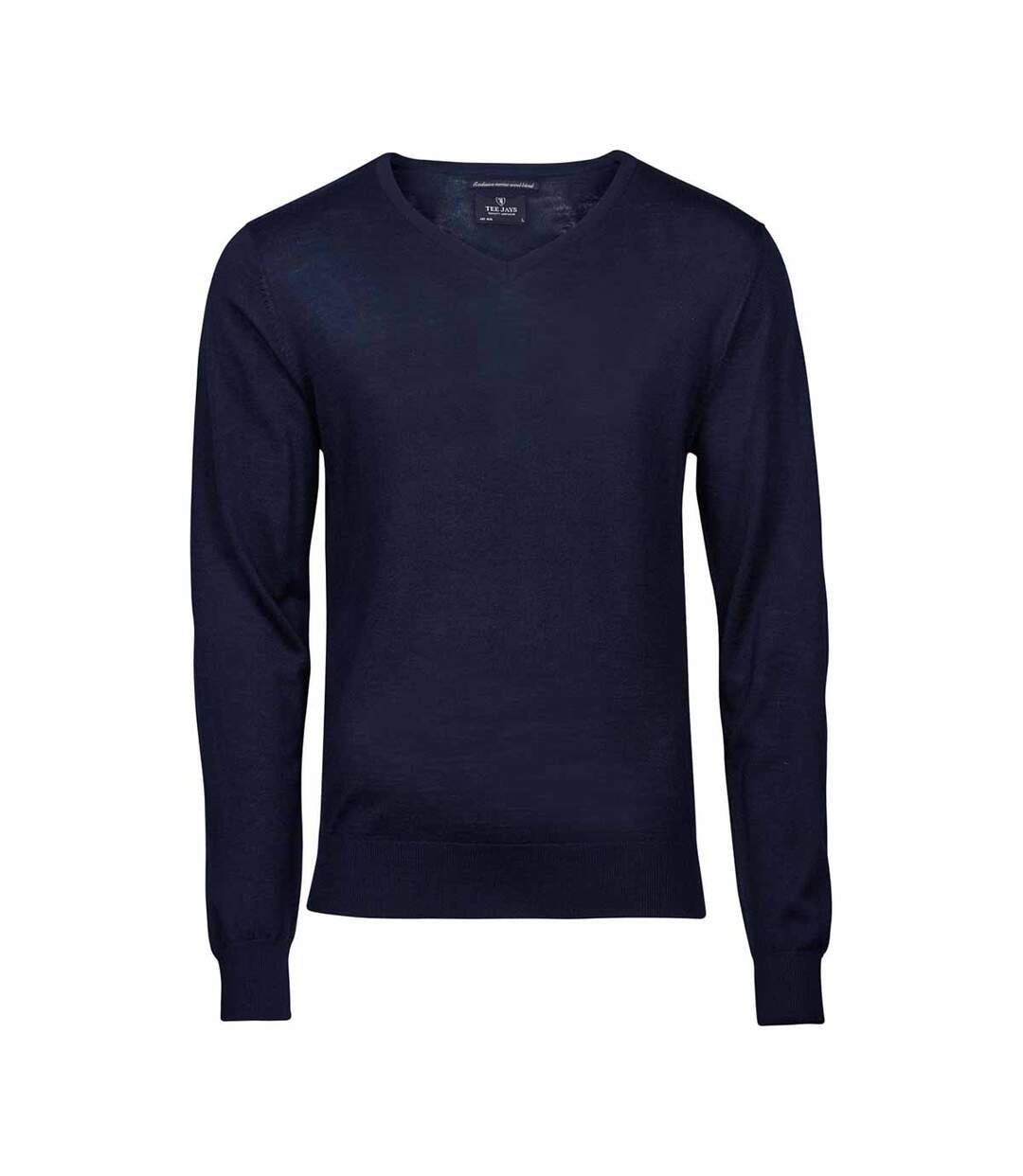 Sweat-shirt col v homme bleu marine Tee Jays-1