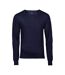 Tee Jays Mens Knitted V Neck Sweater (Navy Blue) - UTBC3828-1