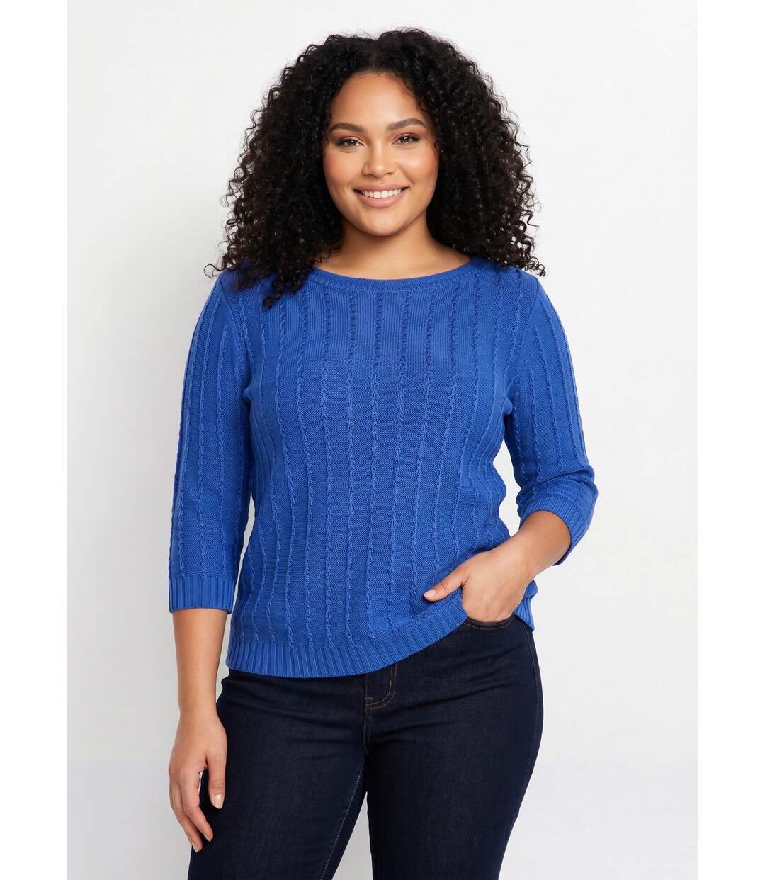 Pull col bateau manches 3/4-1
