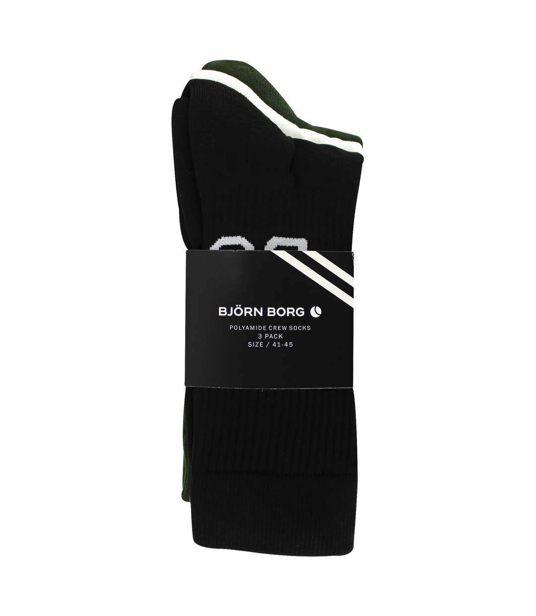 3 Pack Core Sport Ribbbed Top Crew Socks for Men-2