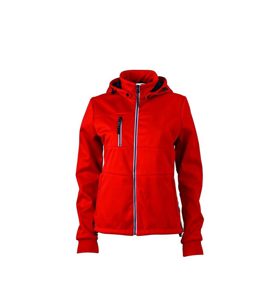 Veste softshell à capuche- femme JN1077 - rouge - coupe-vent et imperméable-1