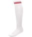 chaussettes sport - PA015 - blanc rayure rouge