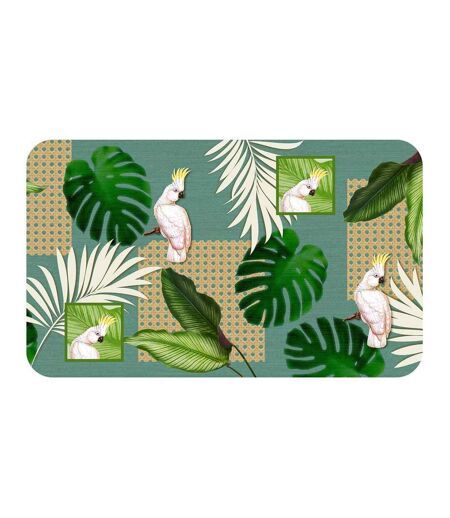 Tapis Imprimé Cacatoes 45x75cm Vert