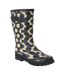 Bottes De Pluie Orla Kiely Femme Noir Blanc Regatta-1