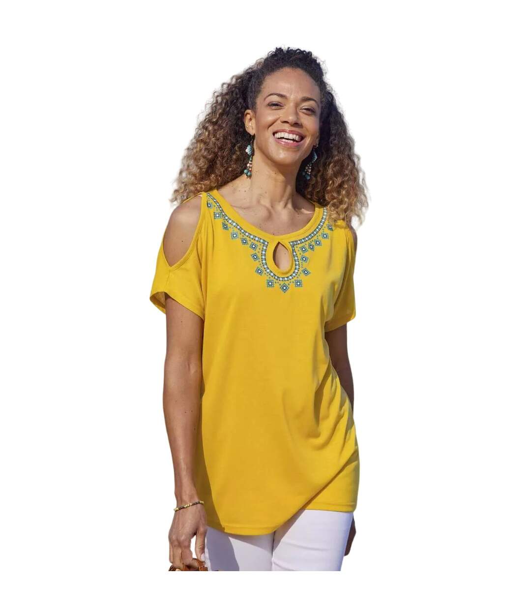 Tunique femme jaune Atlas for Women-2