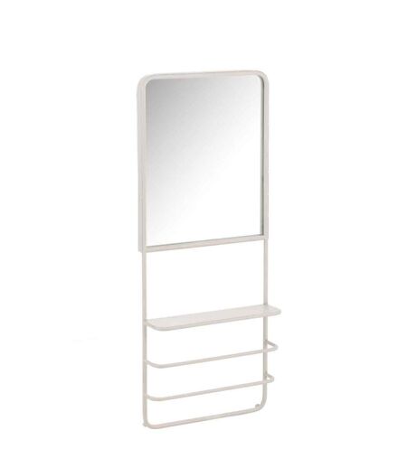 Patère Murale & Miroir Déco Obrido 120cm Blanc
