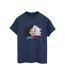 Disney Womens/Ladies 101 Dalmatians Cruella De Vil Crazy Mum Cotton Boyfriend T-Shirt (Bleu marine) - UTBI47124-1