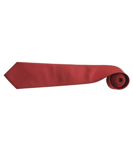 Premier Mens “Colours” Plain Fashion / Business Tie (Pack of 2) (Burgundy) (One Size) - UTRW6935