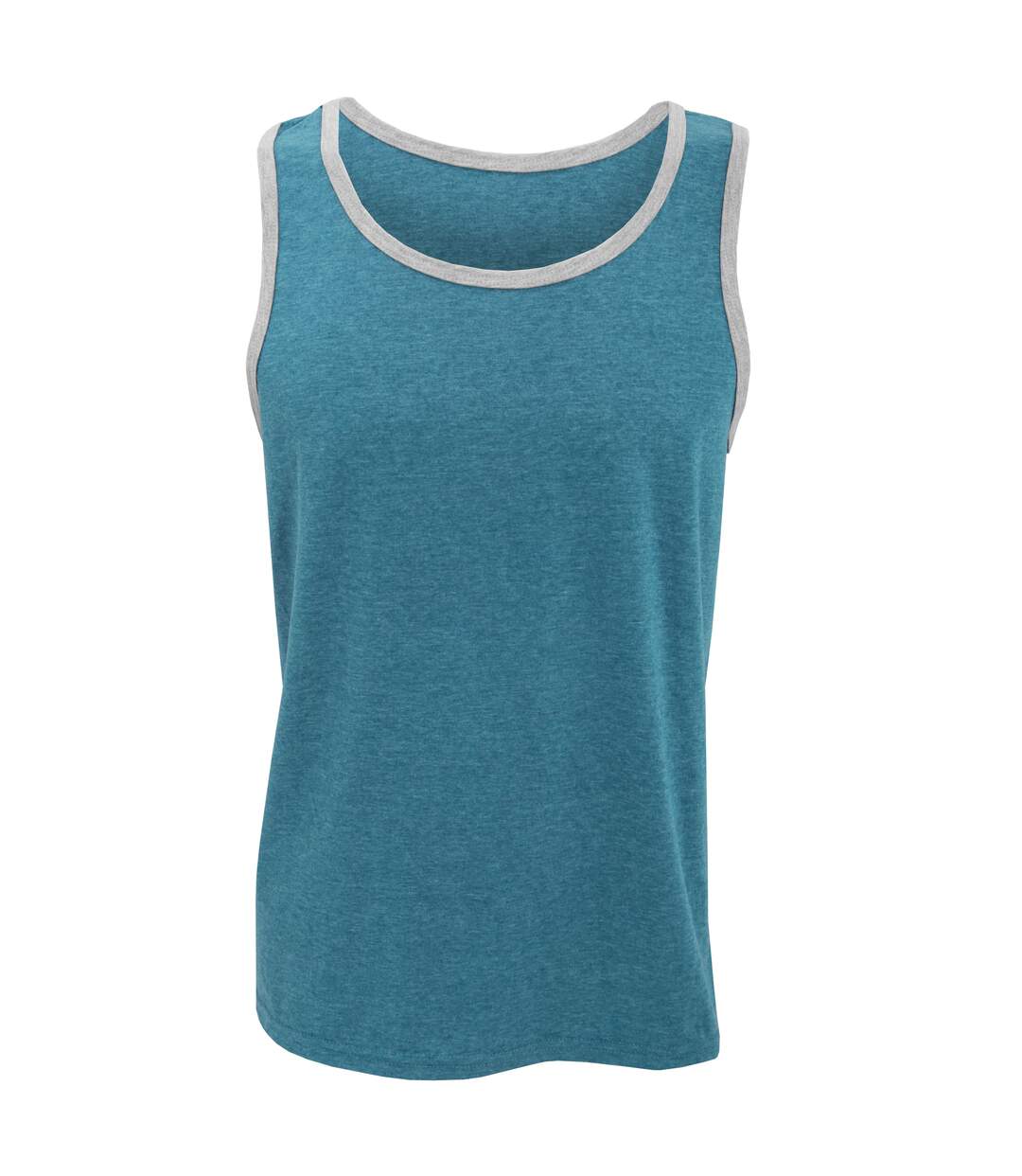 Anvil Mens Fashion Basic Tank Top / Sleeveless Vest (Caribbean Blue/ Heather Grey) - UTRW2529