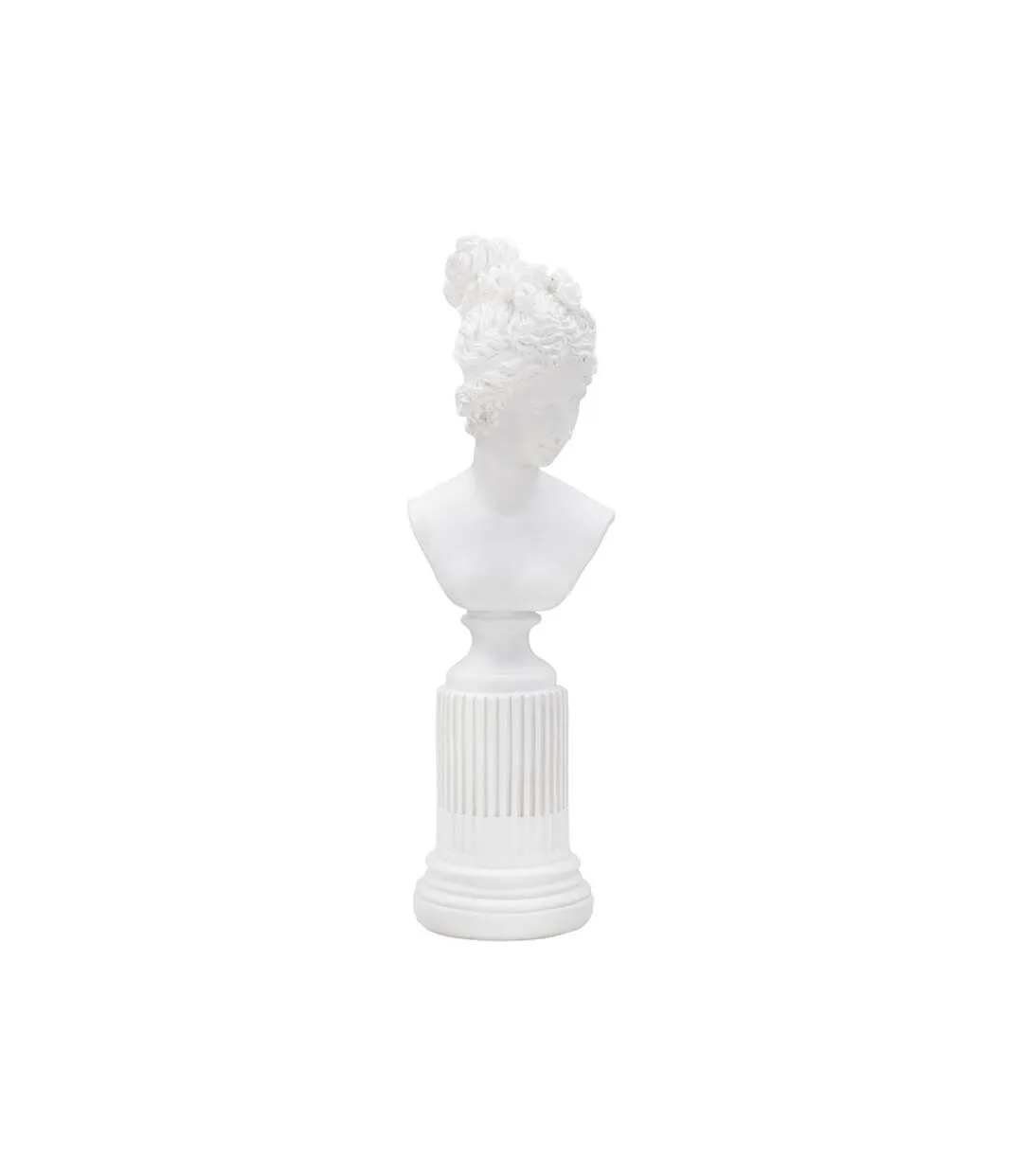Statuette Buste Femme Déco Terrence 35cm Blanc-1