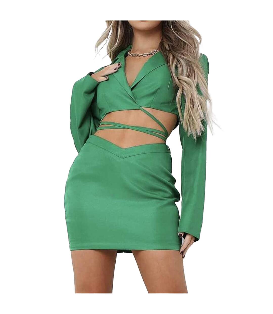 Mini Jupe Femme Vert Missy Empire-2