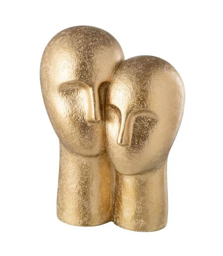Statuette en Résine Tête Couple 42cm Or