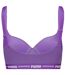 Womens/ladies Logo Low Impact Sports Bra Purple Puma-3