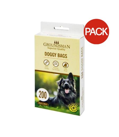 Pack of 2  Doggy plastic bags 00 one size black Groundsman