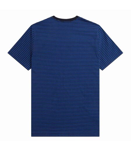 Mens fine stripe short-sleeved t-shirt blue Fred Perry