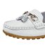 Boulevard Womens/Ladies Action Leather Tassle Loafers (White) - UTDF1910