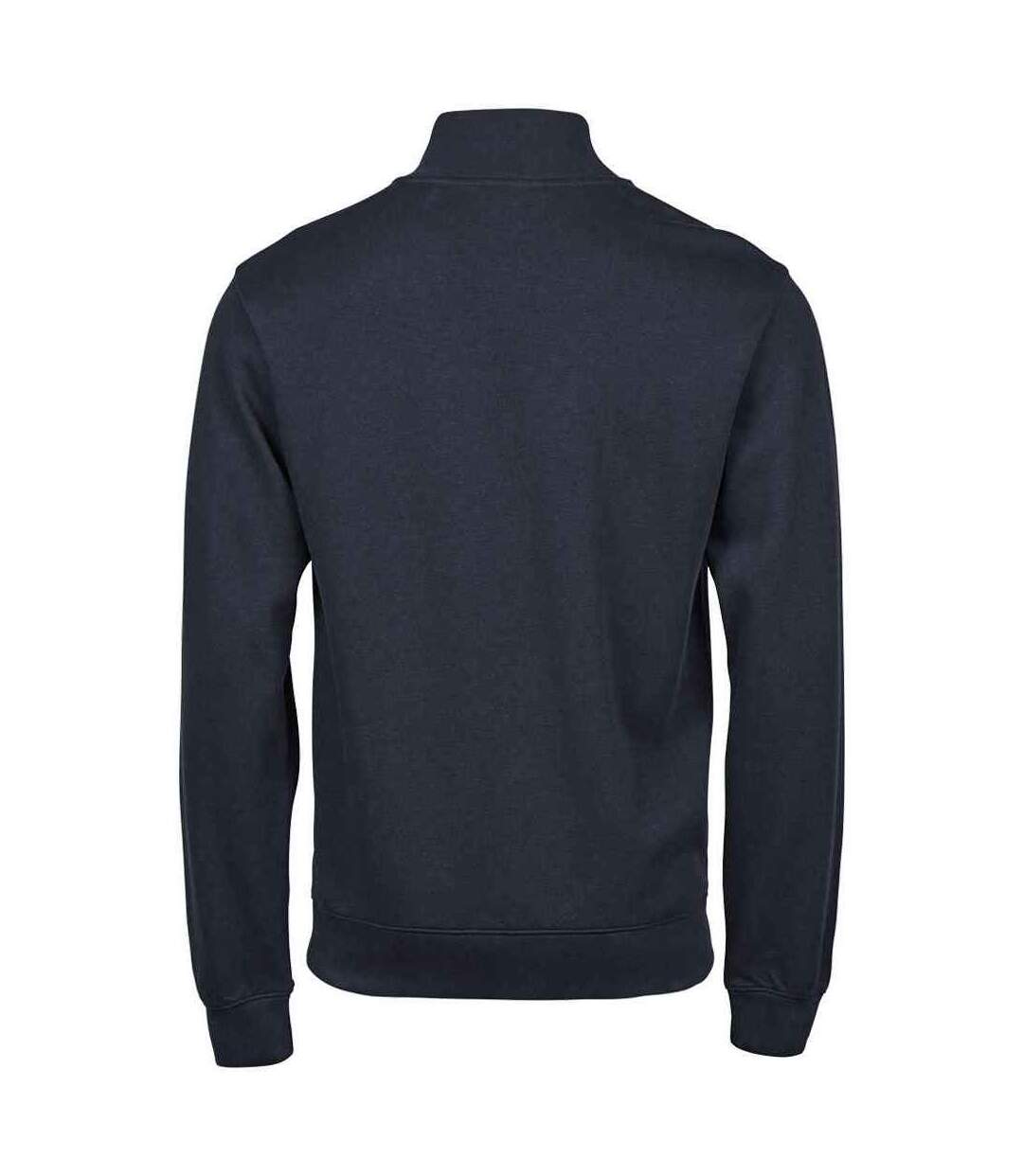 Mens ribber interlock half zip sweatshirt navy Tee Jays