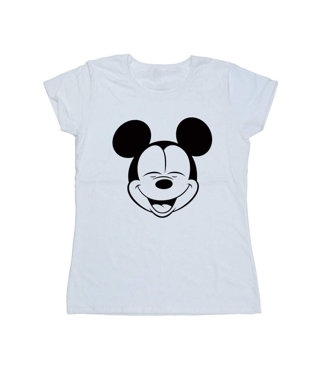 Disney T-shirt en coton Femme/Ladies Mickey Mouse Closed Eyes (Blanc) - UTBI33044-1