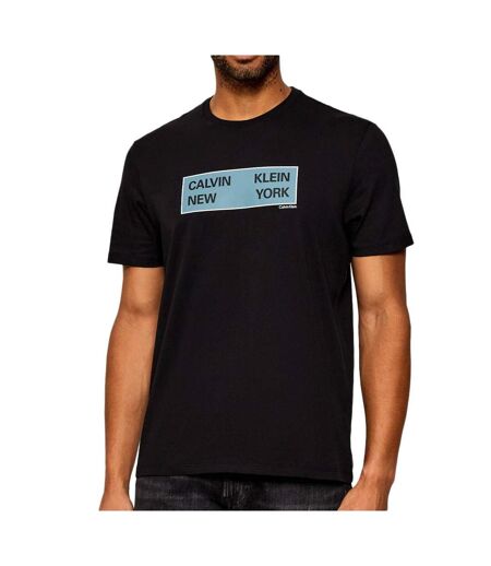 T-Shirt noir homme calvin klein jeans ckny lv04rd816g