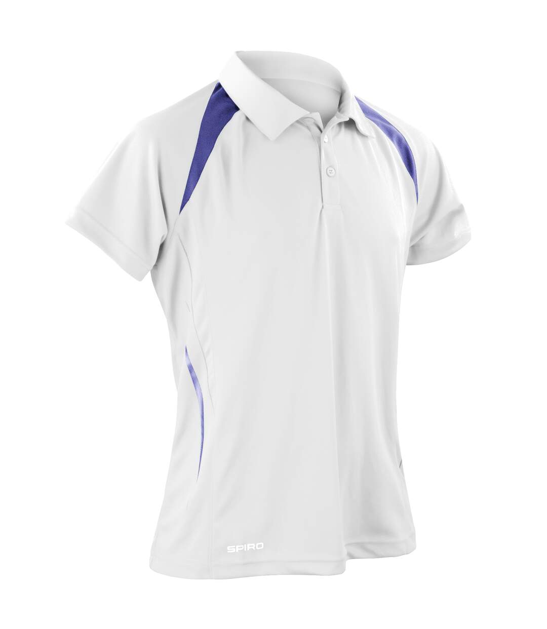 Spiro Mens Sports Team Spirit Performance Polo Shirt (White/Navy) - UTRW1470-1