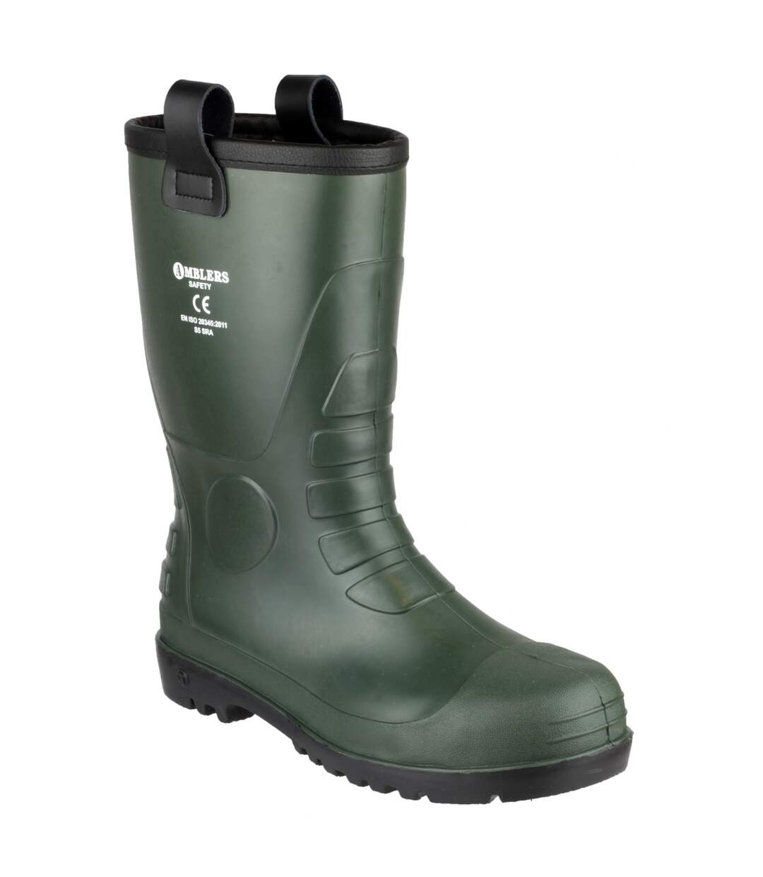 97 Pvc Rigger Safety Wellingtons / Mens Boots Green Footsure-1