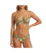 Maillot de bain deux pièces vert femme haute pression v282-1