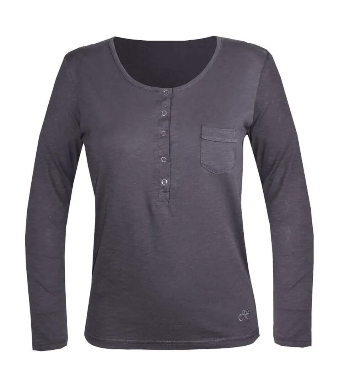 Tee-shirt MAYFLOWER CLOE3G manches longues : le confort urbain en gris ardoise-2