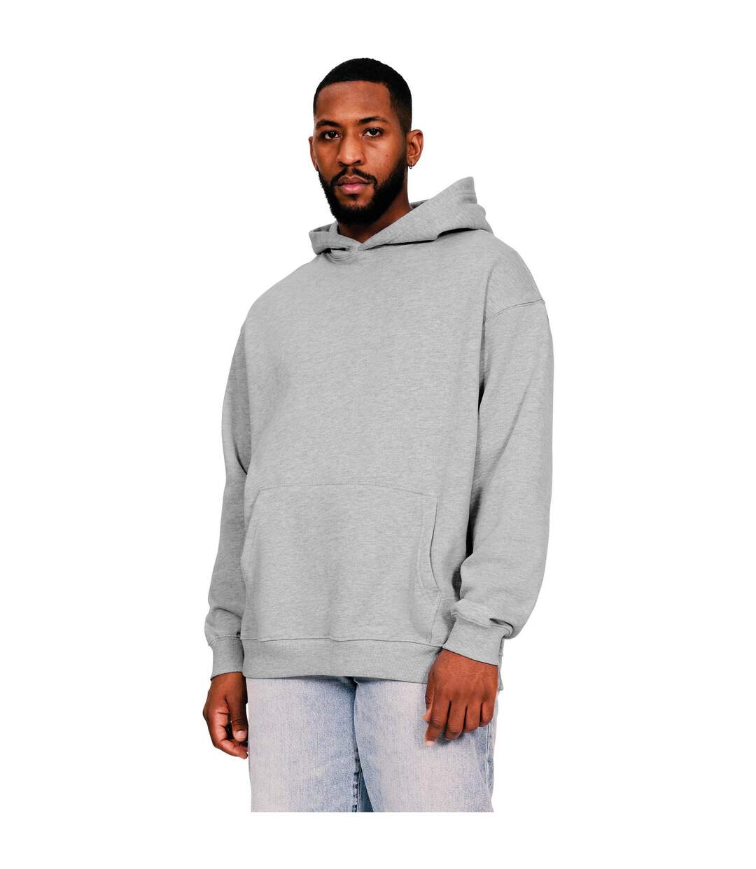 Sweat à capuche core homme gris chiné Casual Classics