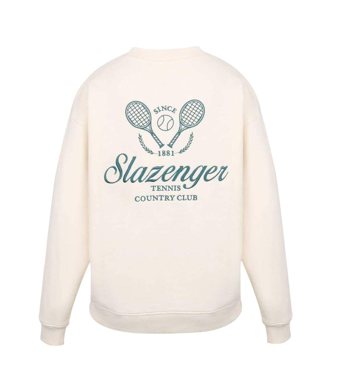 Mens Embroidered Logo Sweatshirt White Slazenger-3