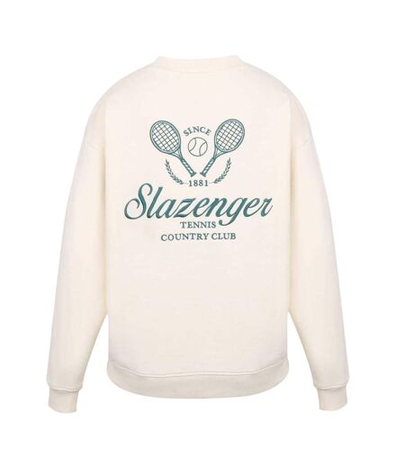 Mens Embroidered Logo Sweatshirt White Slazenger
