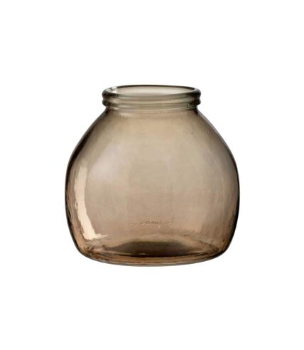 Vase Design en Verre Boule 21cm Marron Clair