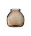 Vase Design en Verre Boule 21cm Marron Clair