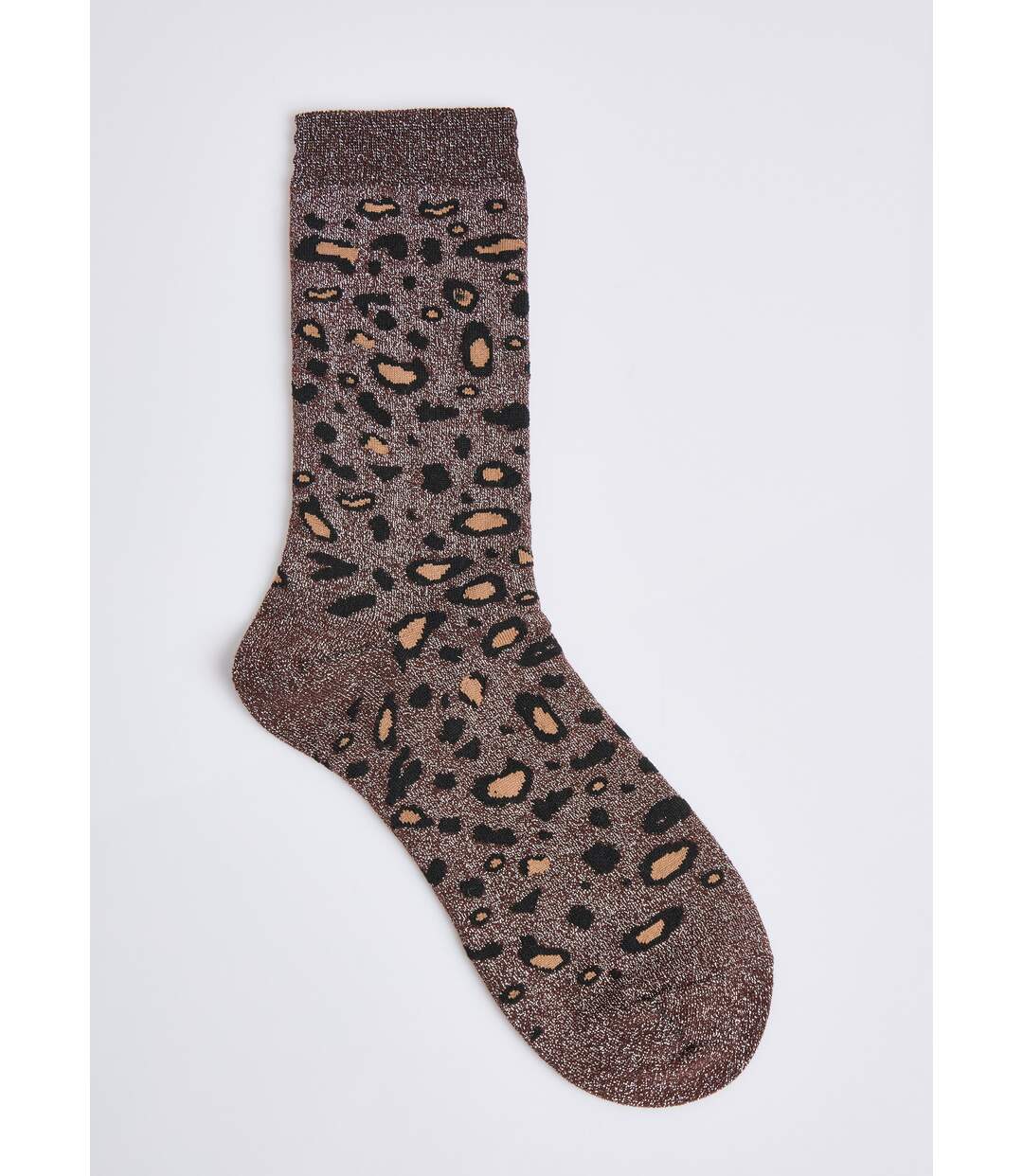 Chaussettes pailletées motif léopard-2
