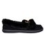 Womens/ladies Cosy Campf Moccasin Flat Slippers Black Skechers-3