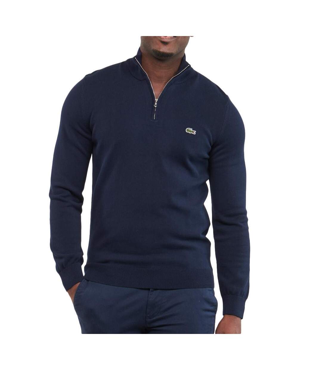 Pull 1/4 zip marine homme lacoste regular-1