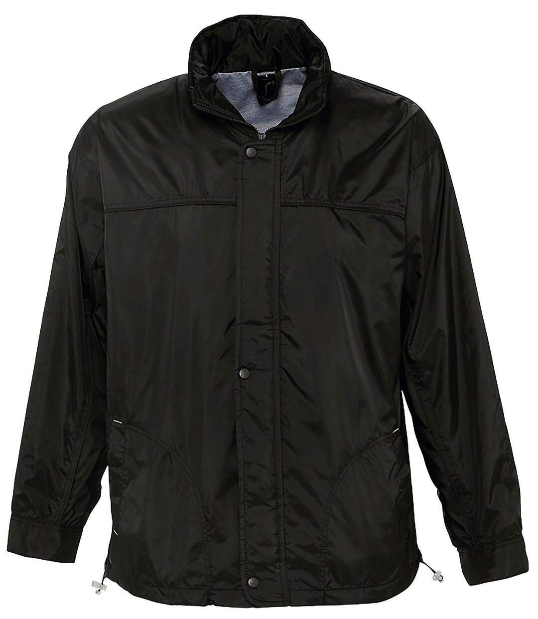 Veste coupe-vent imperméable doublé jersey - 46000 - noir - mixte homme femme
