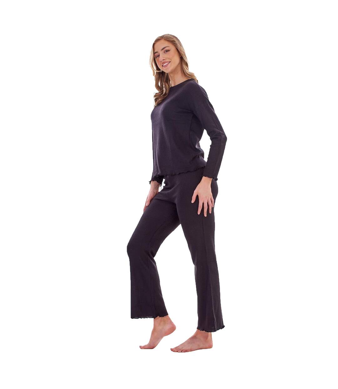 Ensemble De Pyjama Long Femme Noir Keanu-1