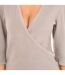 Women's long-sleeved cross-neck sweater APUL01-A651