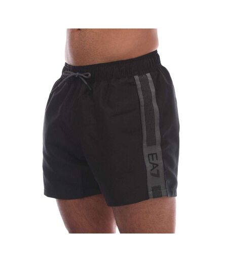 Mens Polyester Swim Shorts Black Emporio Armani EA7