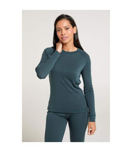 Womens/ladies Talus Long-sleeved Top Dark Green Mountain Warehouse