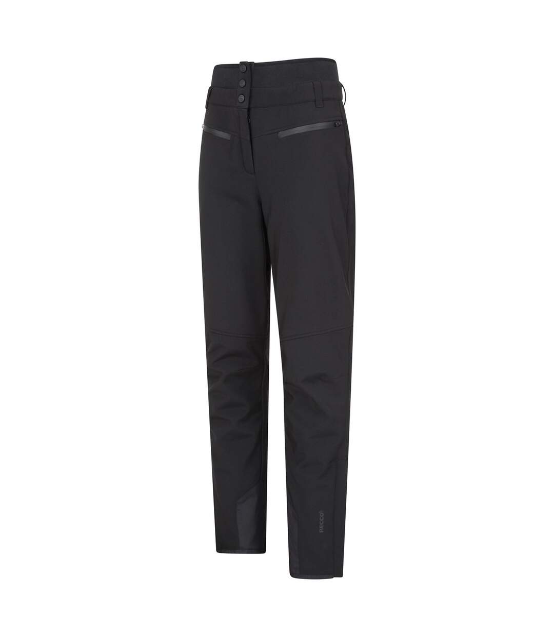 Womens/ladies Avalanche Recco High Waist Ski Trousers Black Mountain Warehouse-3