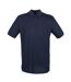Henbury Mens Modern Fit Cotton Pique Polo Shirt (Navy)