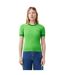 Womens/ladies 3d Seamless Rib Knit Short-sleeved Sweatshirt Green Lacoste-1