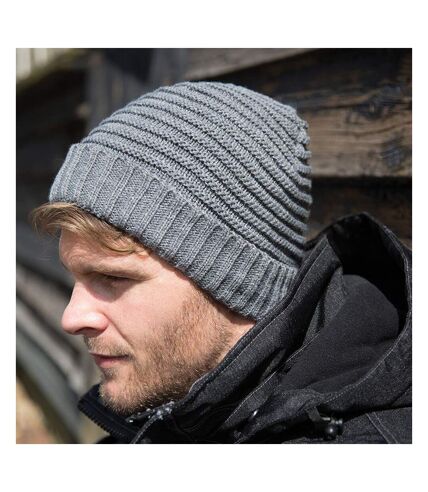 Result Winter Essentials Braided Beanie Hat (Cool Grey) - UTRW5162