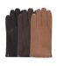 Isotoner Gants homme en cuir d'agneau pleine fleur, doublés cachemire et soie-2
