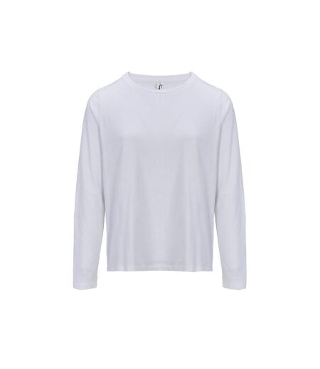 T-shirt manches longues FEMME - 04443 - blanc