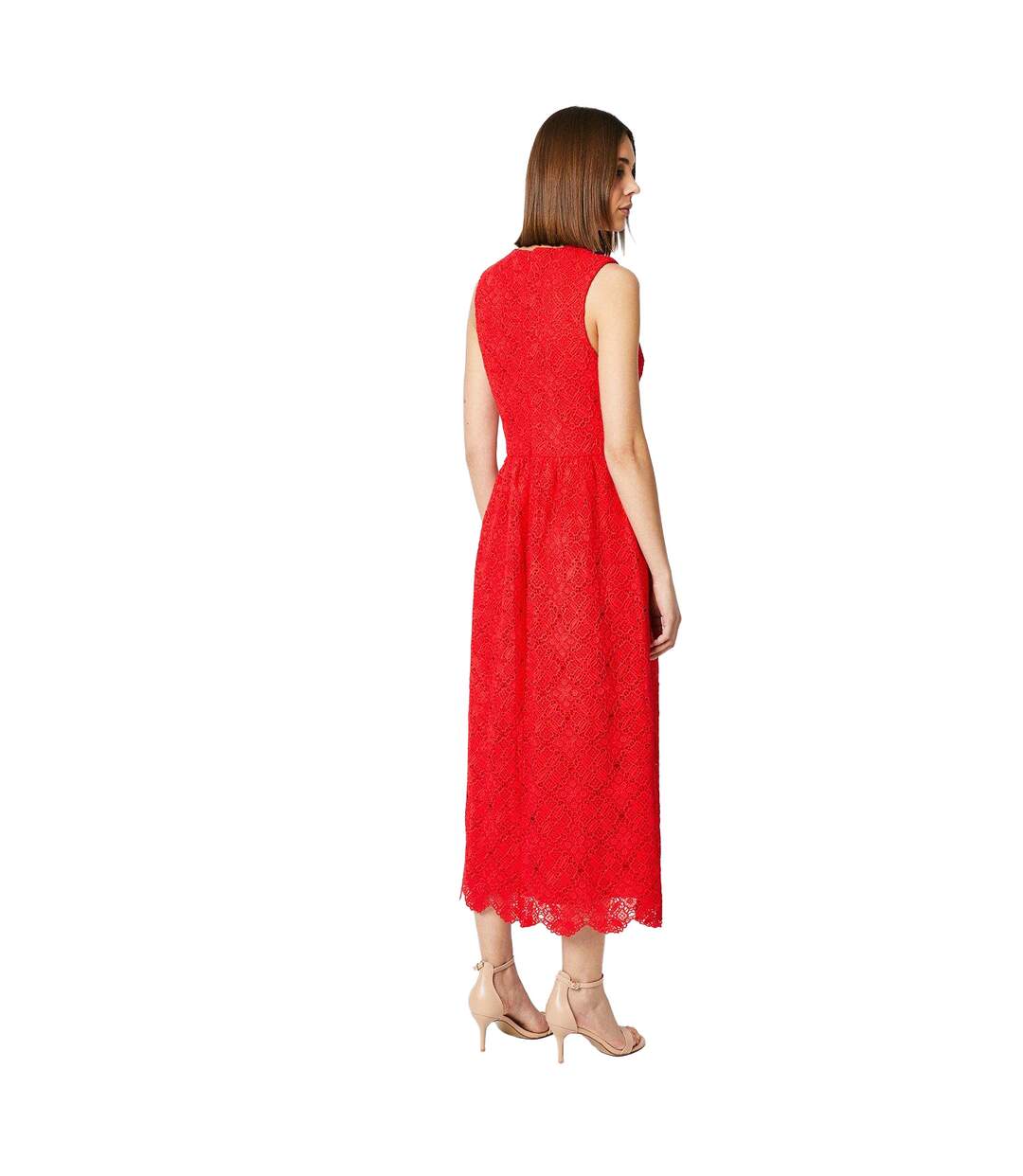 Robe mi-longue femme rouge Dorothy Perkins-2