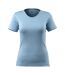 Womens/ladies Crossover Nice T-shirt Light Blue Mascot-1